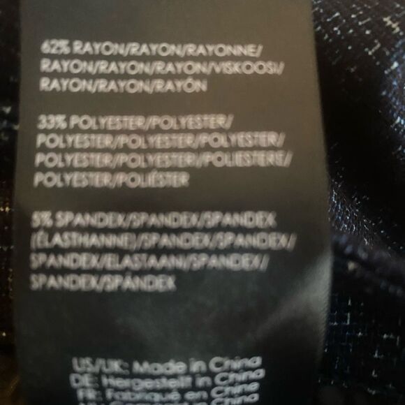 Liverpool Kelsey Navy Blue/Black pixel front zip trousers, size 24W - Picture 5 of 5